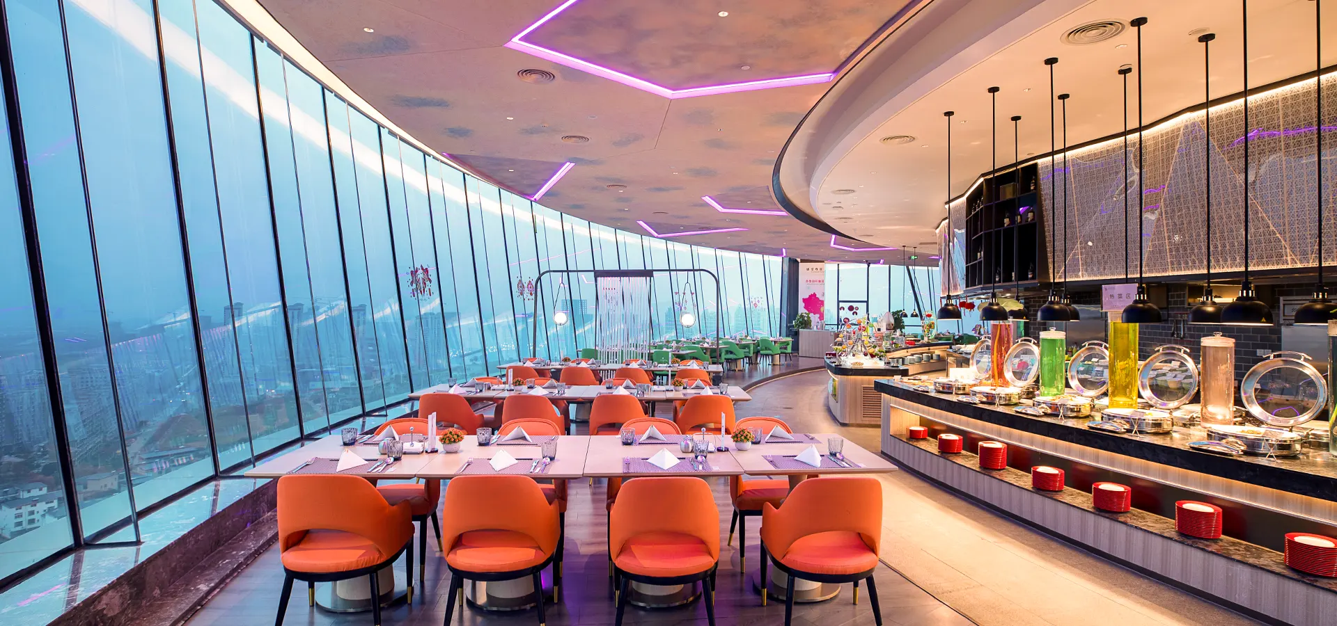 Cloud revolving restaurant